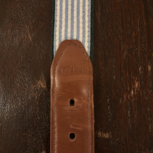 Belt. Hand stitched. Idle Hour. 1912. GA. Made by YRI. American Made! 40”. - Picture 5 of 6